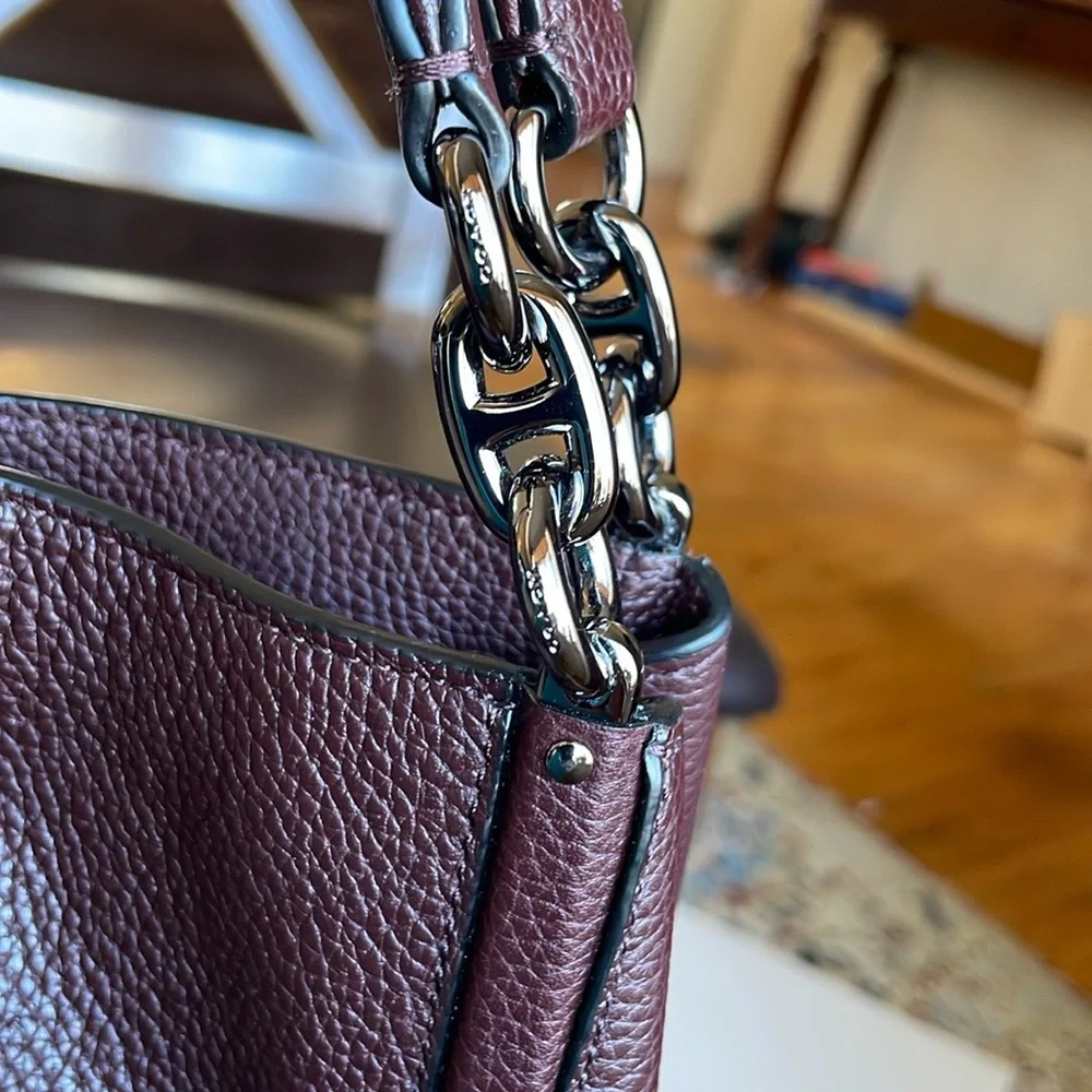 Coach Dalton 31 Leather Shoulder Bag, Oxblood - Picture 6 of 10